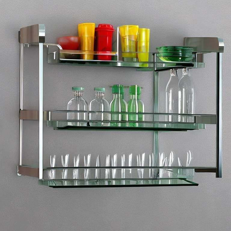 Glass Kitchen Rack Design