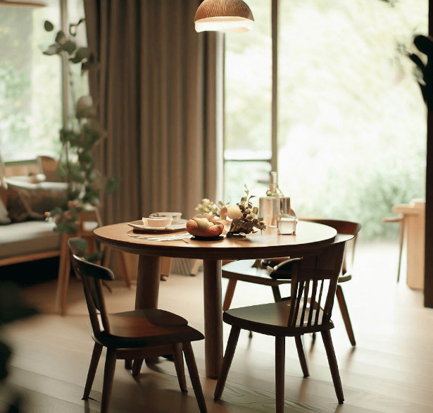 Intimate Round Dining Table Design