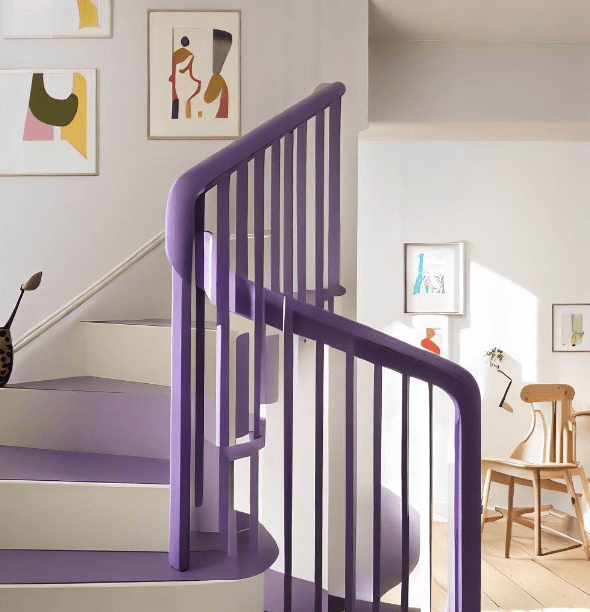 Painted Stair Railing 