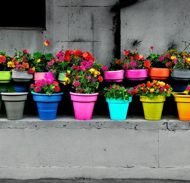 Rainbow Begins Through This Green Pot