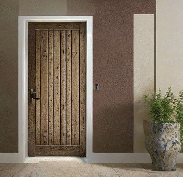 Rustic Style Design for a Flush Door 