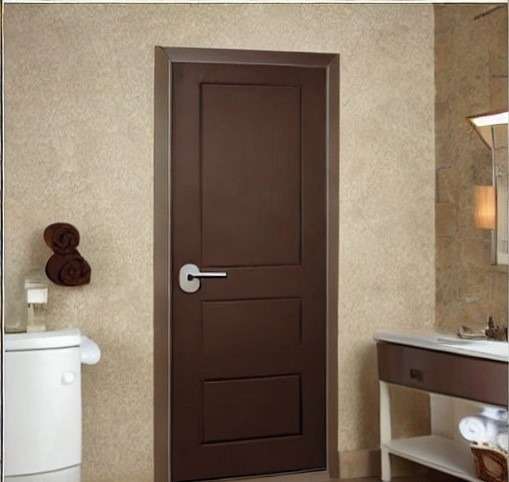 Stylish Brown PVC Bathroom Door Design