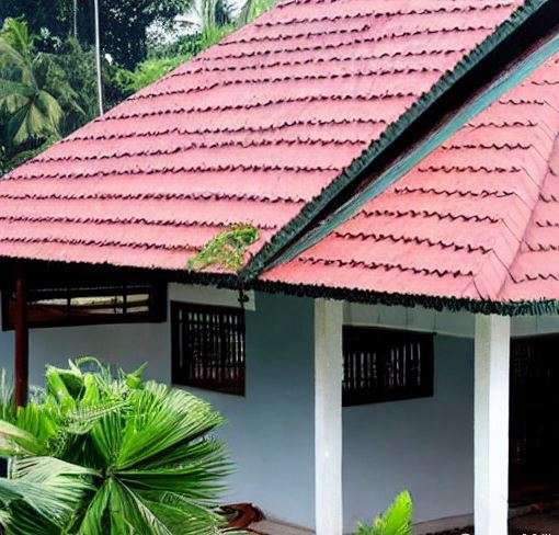 new slop roof of a house in kerala