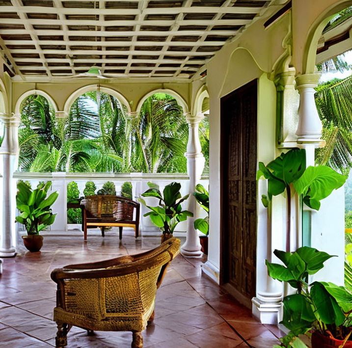 verandah of a house in kerala