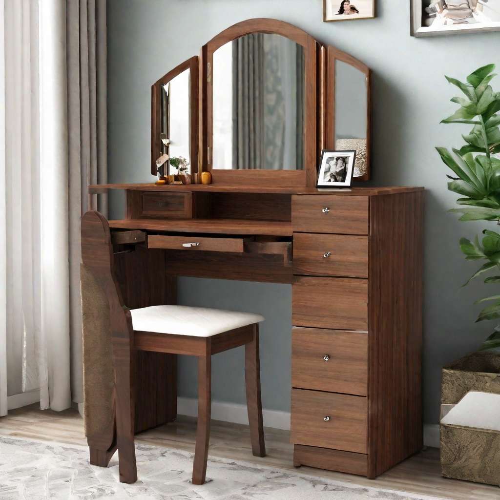 Crafted Wood Dressing Table