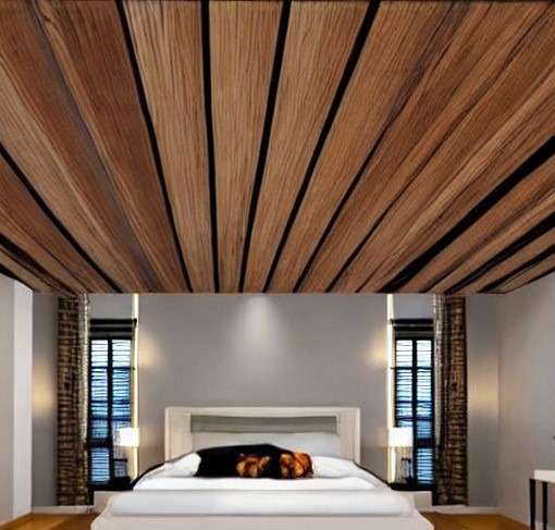 Double Tone Wooden Ceiling Designs
