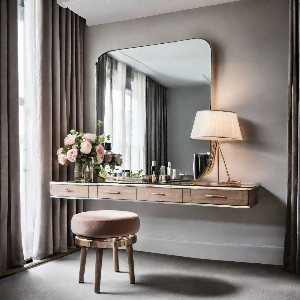 Floating Mirror and Modern Dressing Table
