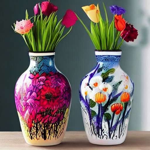 Floral Patterns Pot Painting Ideas