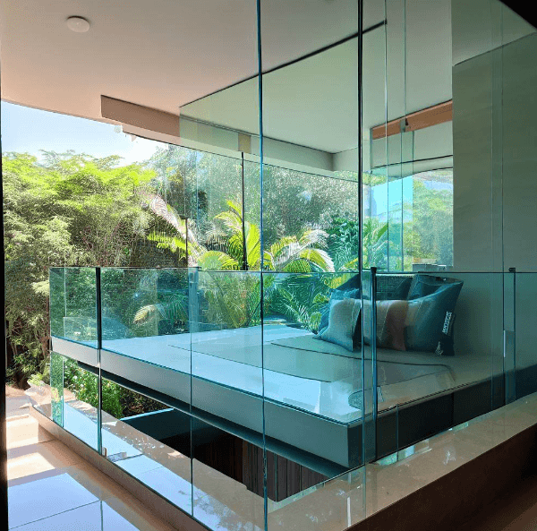 Glass Balcony Design Transparent Safety  