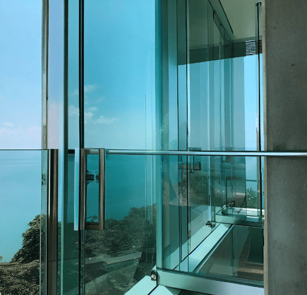 Glass Panel with Stainless Steel for balcony