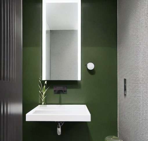 Green Envy Small Modern Bathroom