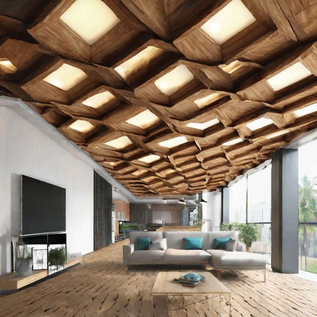 Honeycomb Wooden False Ceiling 
