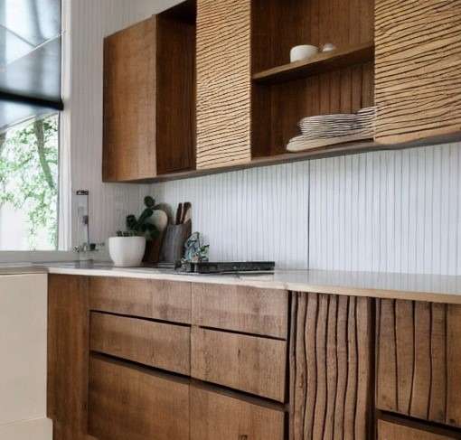 Kitchen Aesthetic with Texture and Wood
