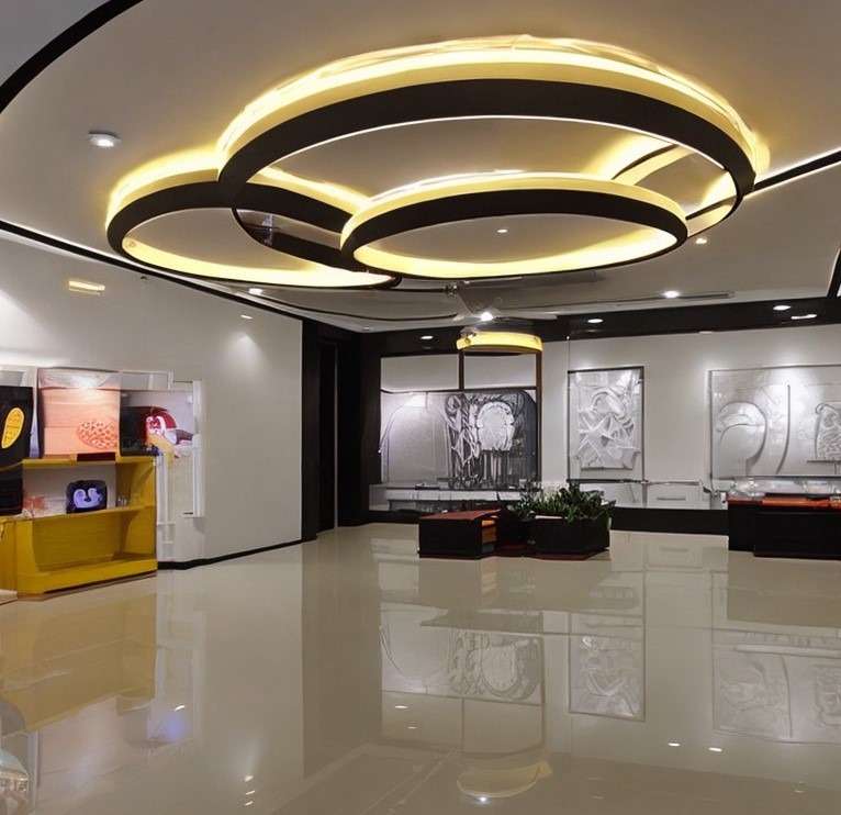 Light Ceiling Design for Showroom