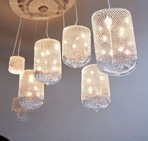 Light Ceiling Design with hanging lights