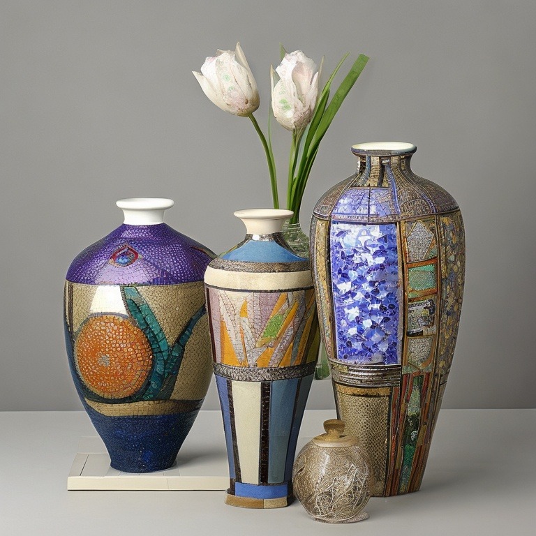 Modern Mosaics Pot Painting Ideas