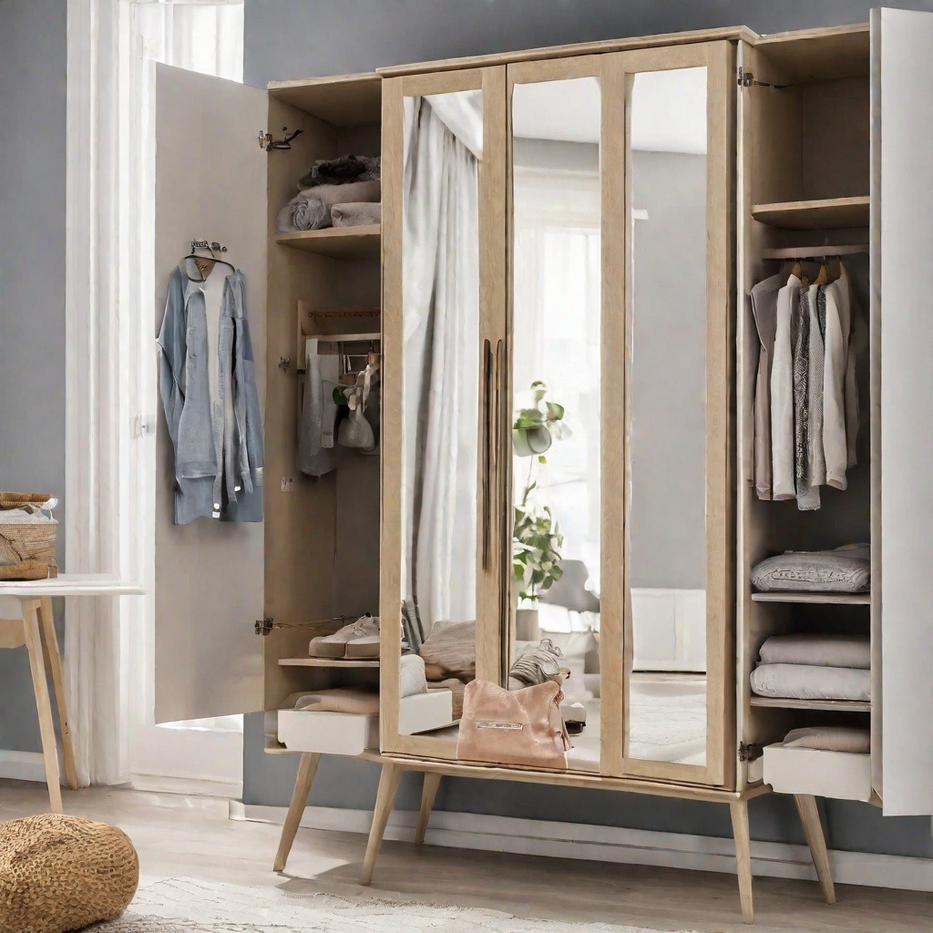 The Vanity Mirror Next to The Wardrobe