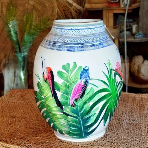 Tropical Vibes Pot Painting Ideas
