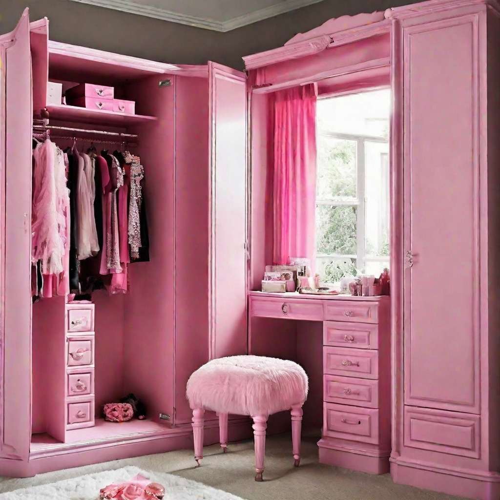 Wardrobe and Vanity in Pink