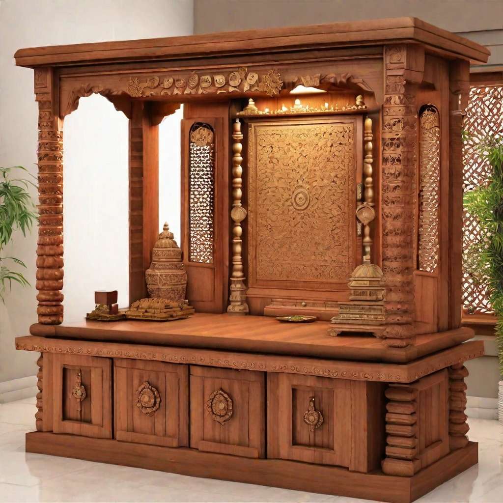 Wooden Mandir Design For Home