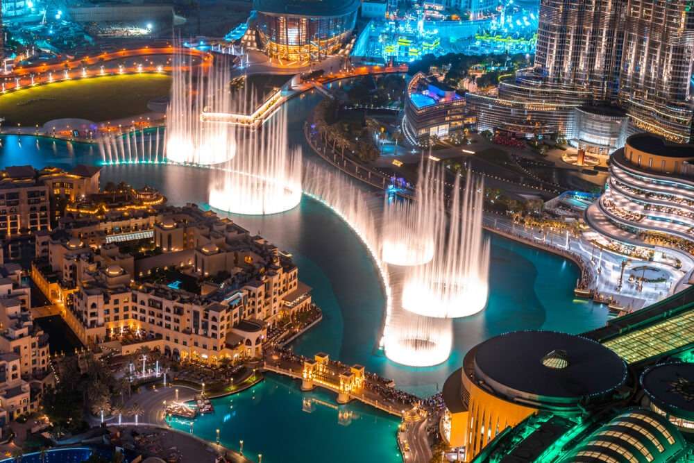 Dancing Fountain Show, Dubai Marina. 