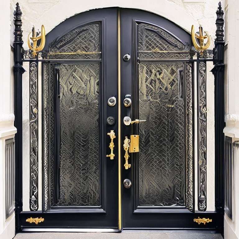 Unfold Elegance with Black and Gold Gate Paint Colours 