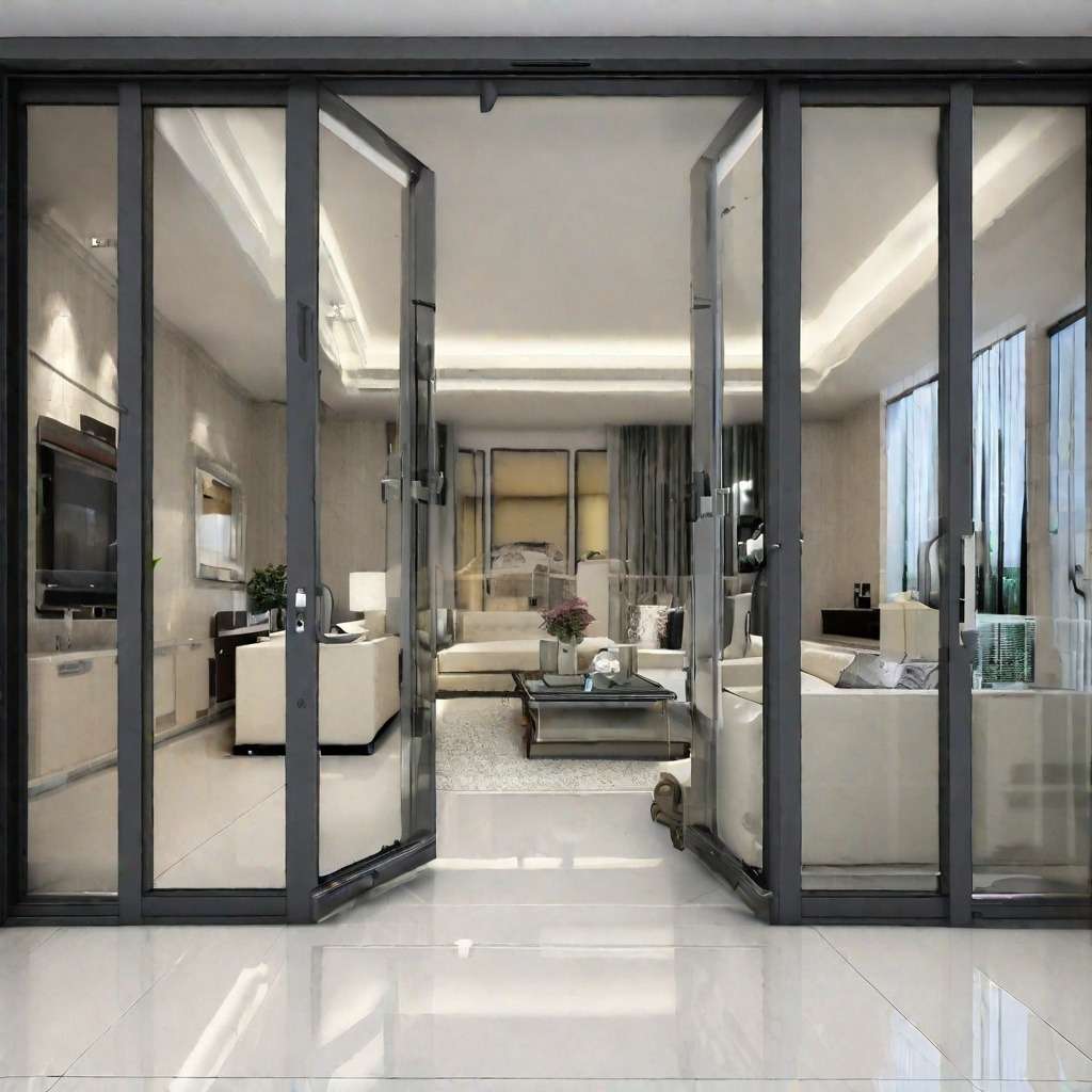 Aluminium Glass Door for Living Room