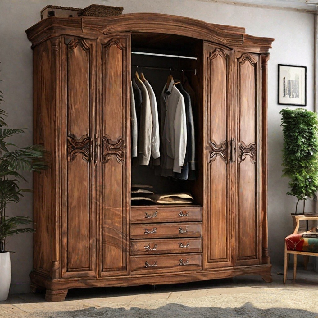 Solid Wood Modern Wardrobe Design