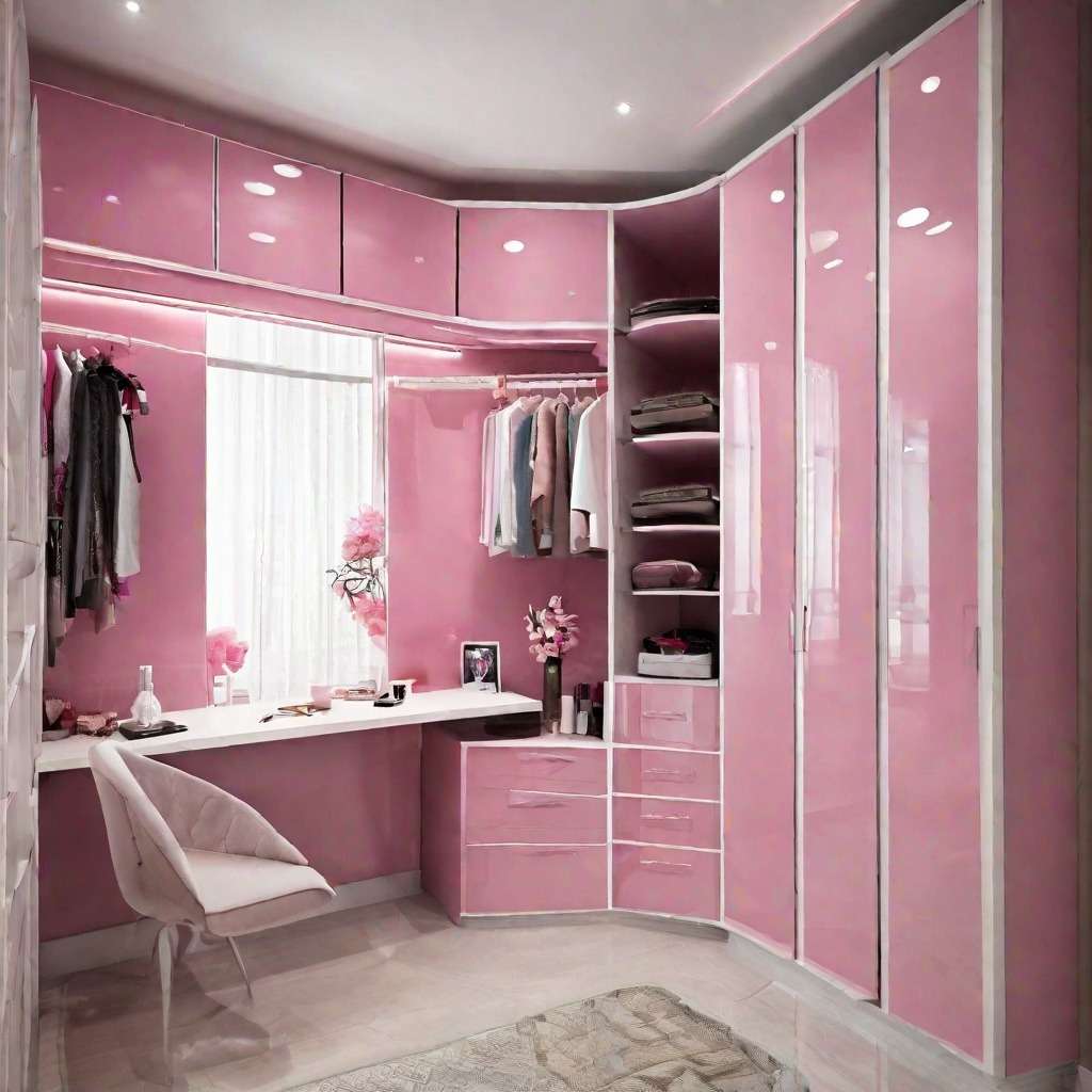 Wardrobe Design With Attached Vanity