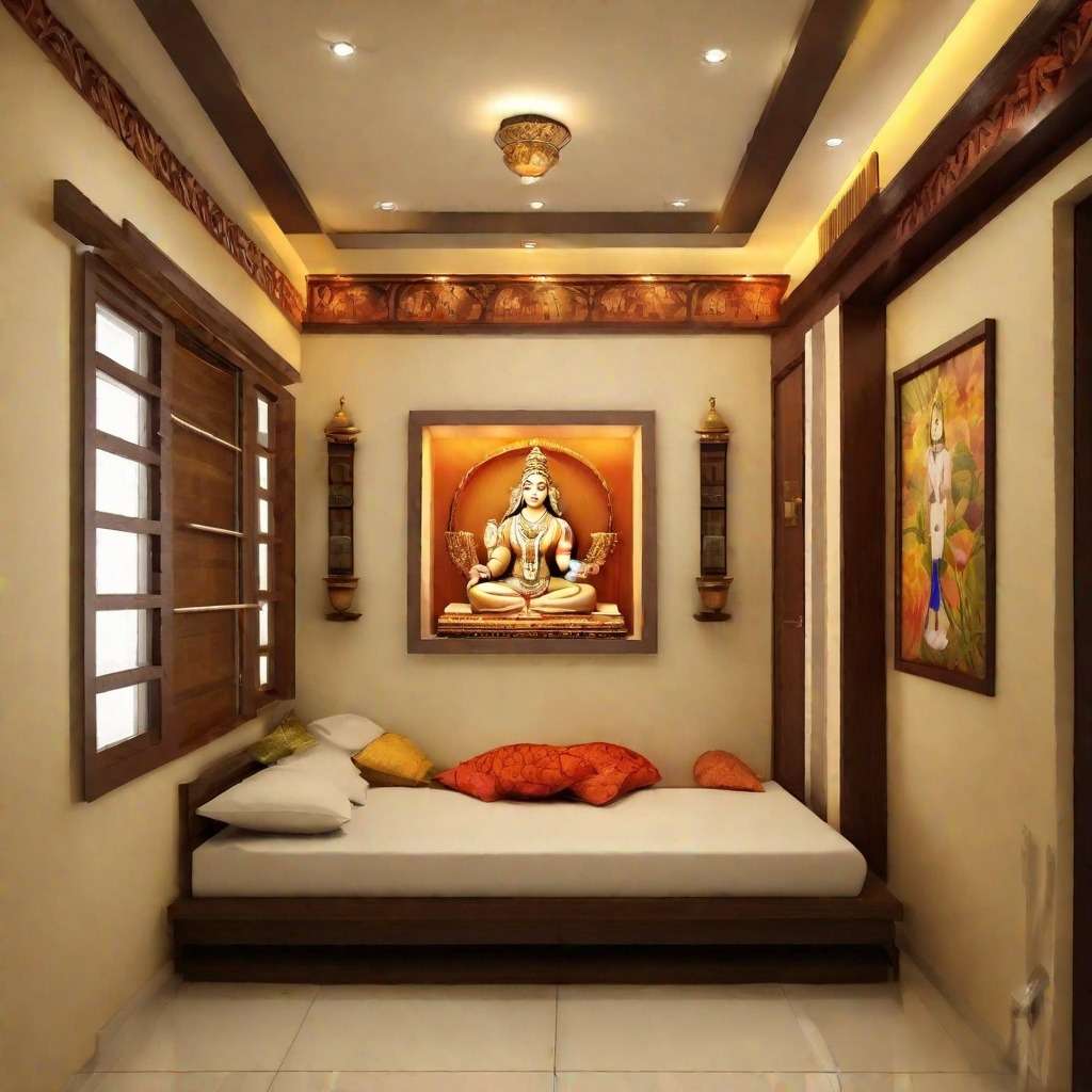 3 BHK House Plan Design a Pooja Room