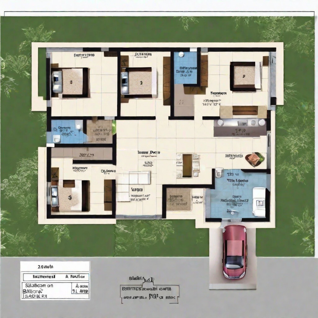 A 3 BHK House Plan Facing the East Direction