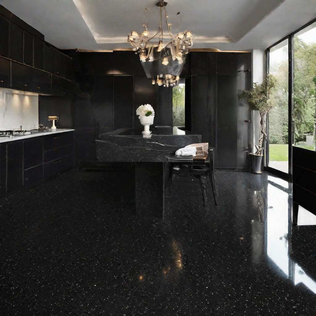 granite floor design - Absolute…. Black