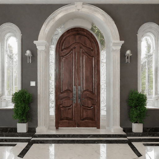 Arched Double Door Design