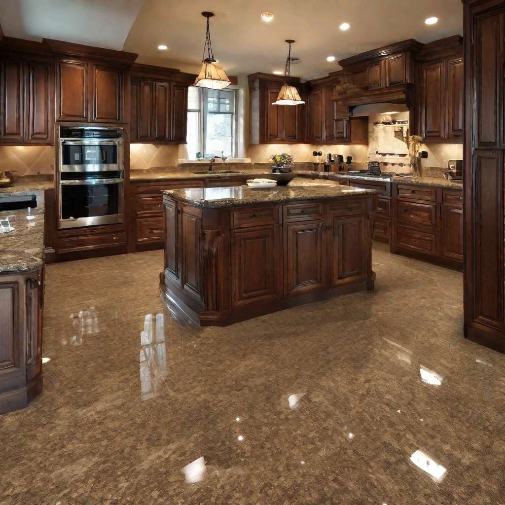 Granite Floor Design - Earthy Brown and Elegant