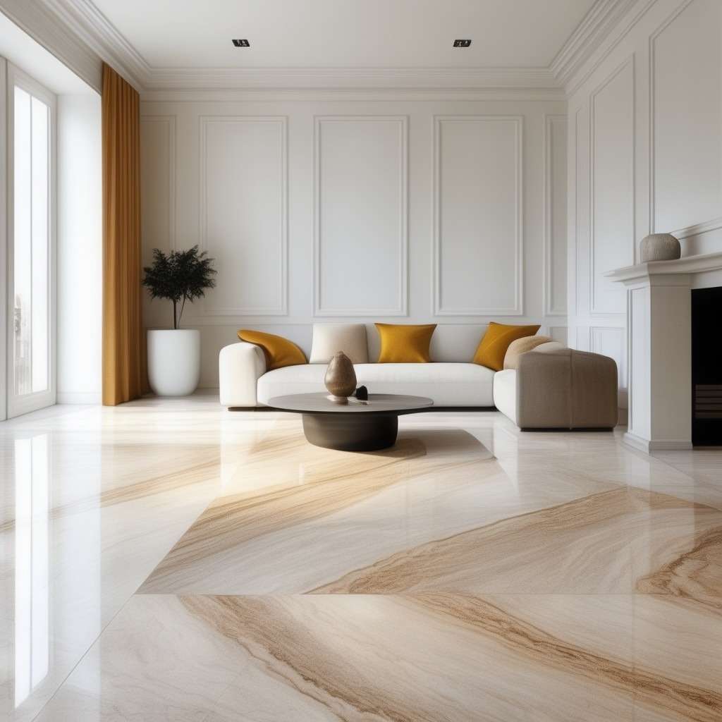 Granite Floor Design - Silk Mustard Finesse Tilein