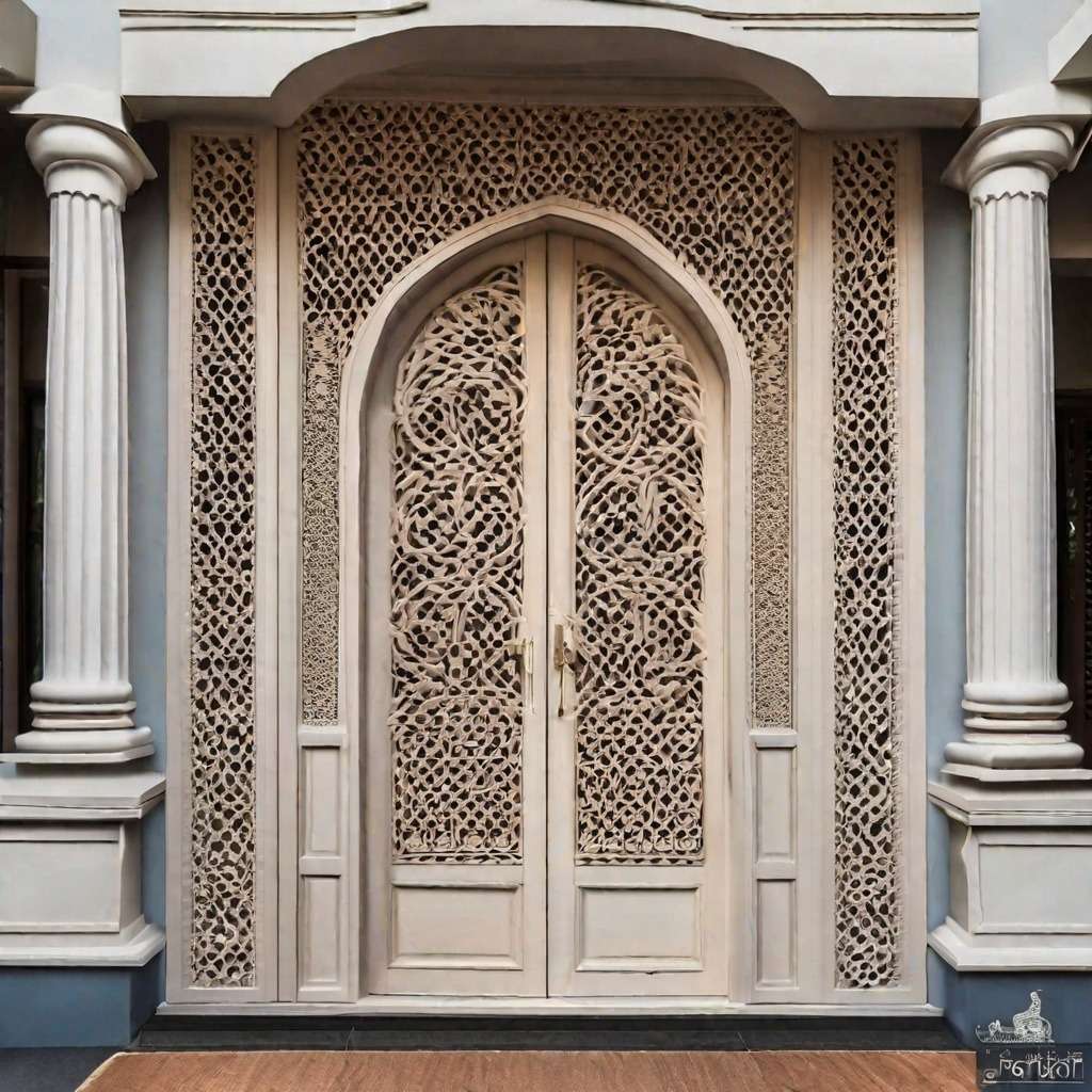 Jali Door Design with Intricate Woodwork