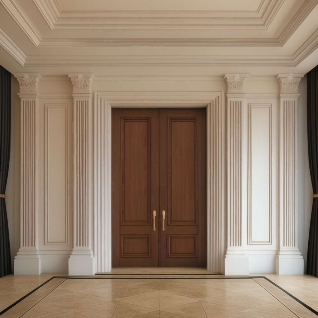 Main Hall Double Door Design - Classic Charm