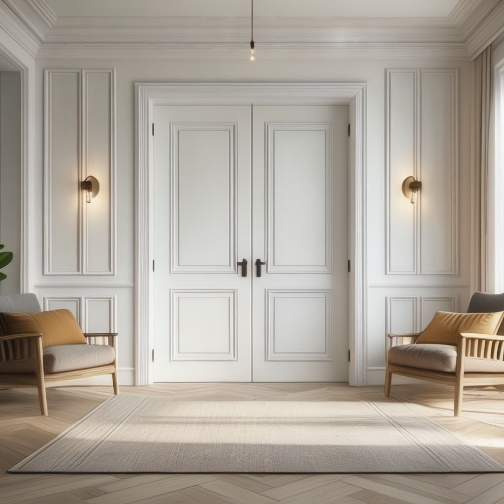 Main Hall Double Door Design - Minimalistic Grace