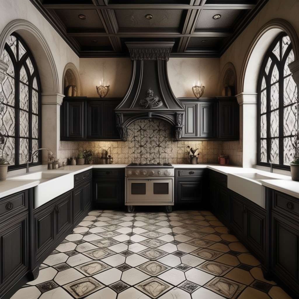 Gothic Kitchen Wall Tiles Design