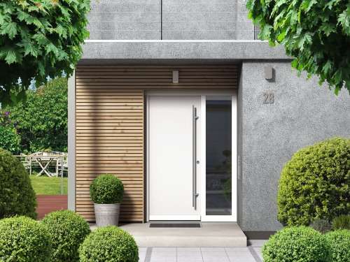 House Front Wall Design with Concrete
