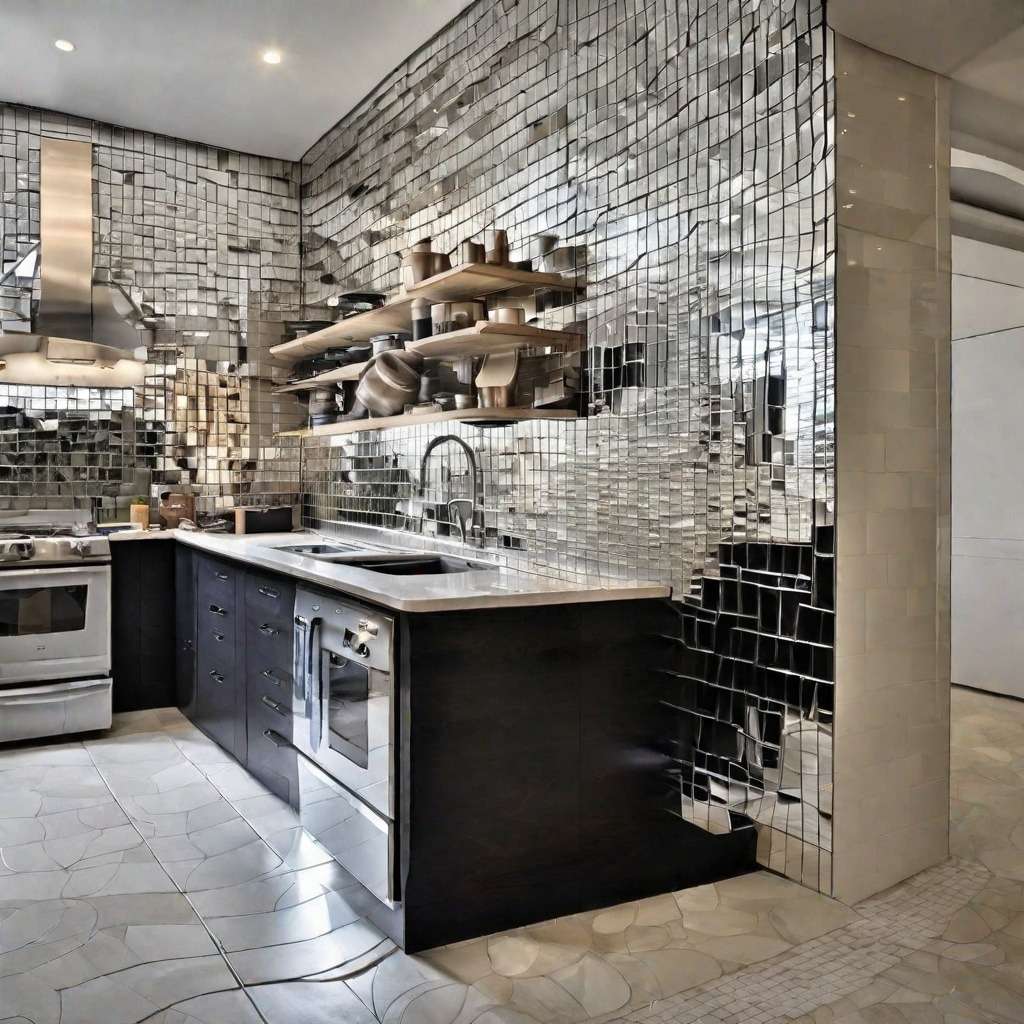 Mirror Wall Kitchen Tiles