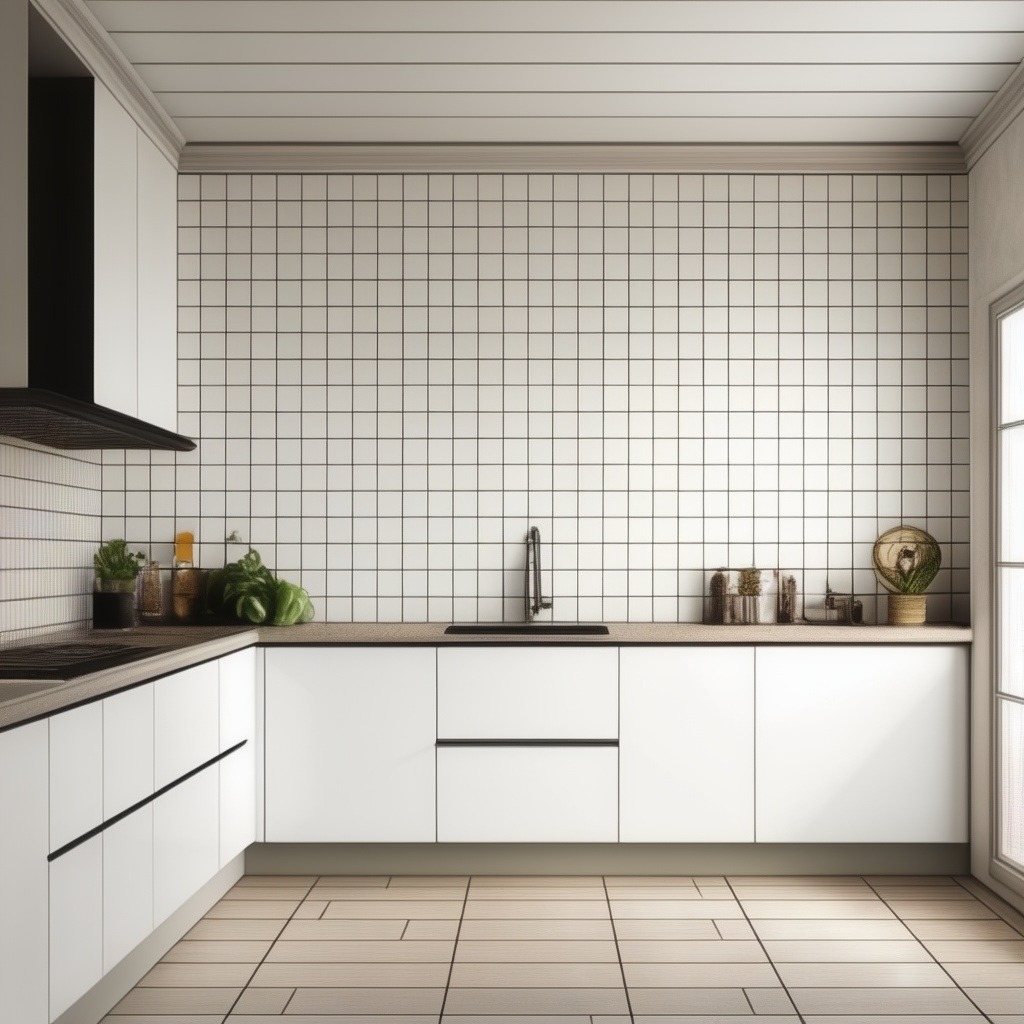 Simple Kitchen Wall Tiles Design