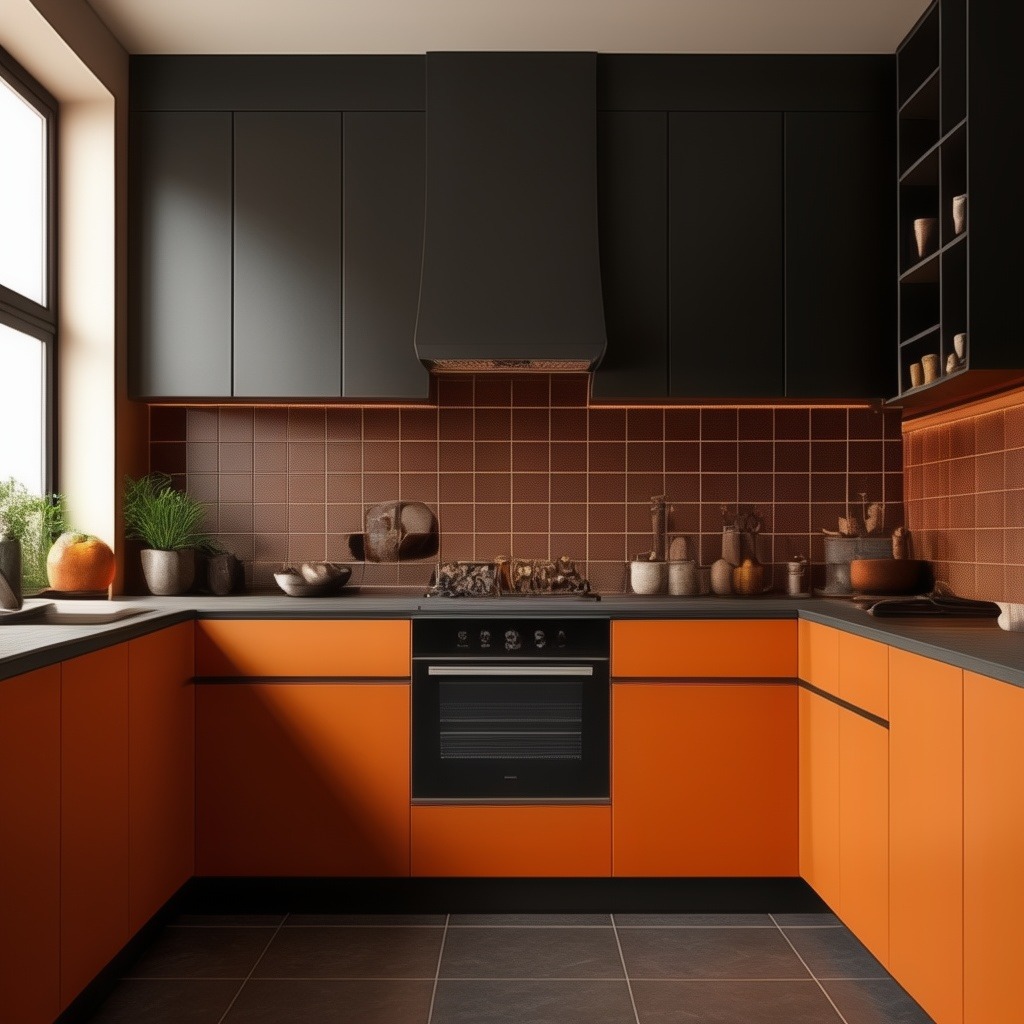 Terracotta Finish Wall Kitchen Tiles