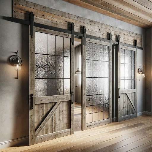 Barn Doors with Glass Inserts