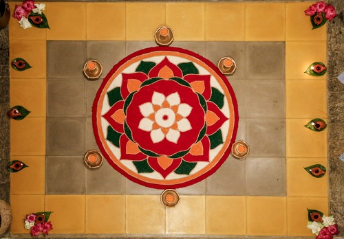 Corner Rangoli Design