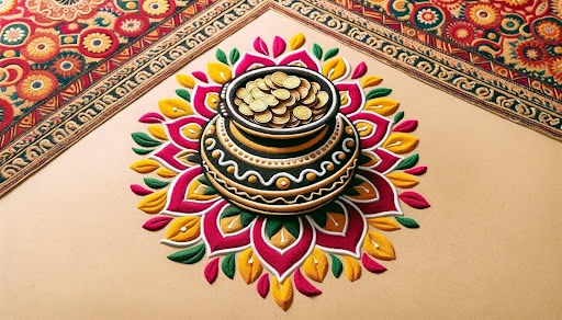 Coin Pot Rangoli Design