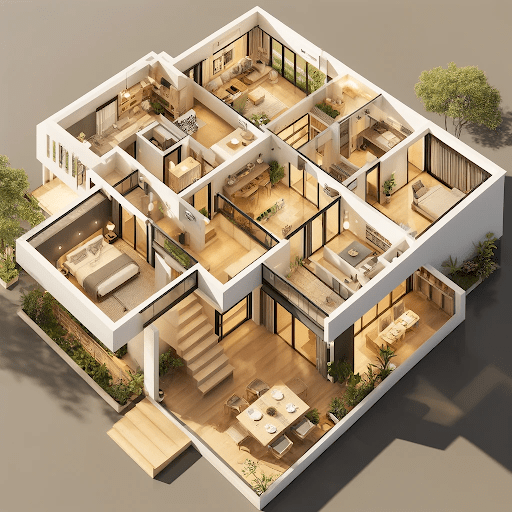 Contemporary Double Floor Home Designs