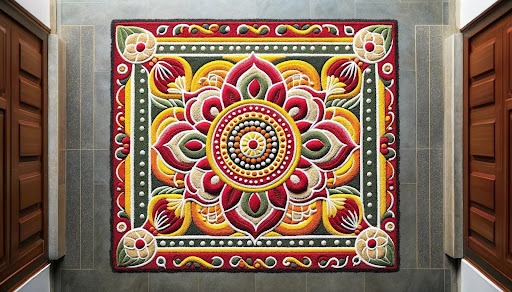 Door Mat Rangoli Design