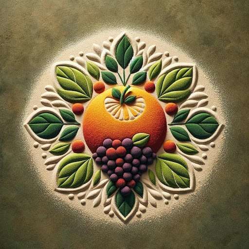 Fruit Design Rangoli Design
