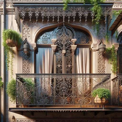 Intricate Balcony Grill Design